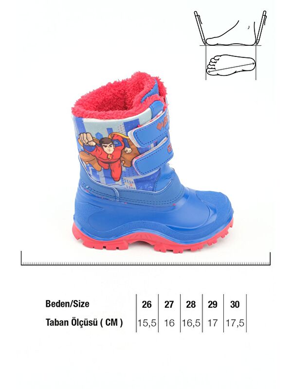 Kışlık Erkek Çocuk İçi Pelüşlü Cırt Cırtlı Ayarlanabilir Su Geçirmez Braveman Kar Bot Çizme - Görsel 3