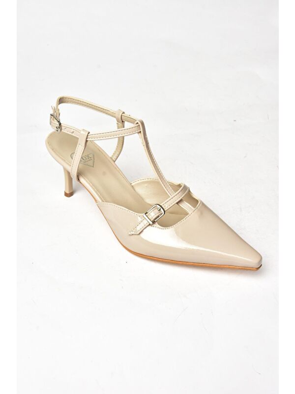 S6540712 Bej Kadın Topuklu Ayakkabı - Görsel 3