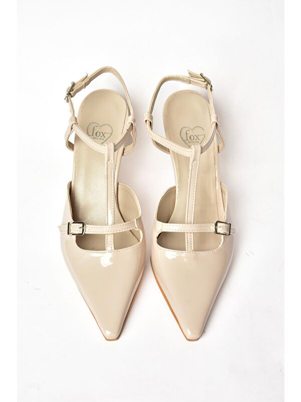 S6540712 Bej Kadın Topuklu Ayakkabı - Görsel 4