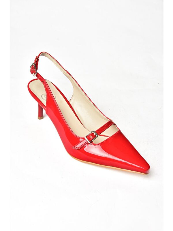 S6540722 Kırmızı Kadın Topuklu Ayakkabı - Görsel 8