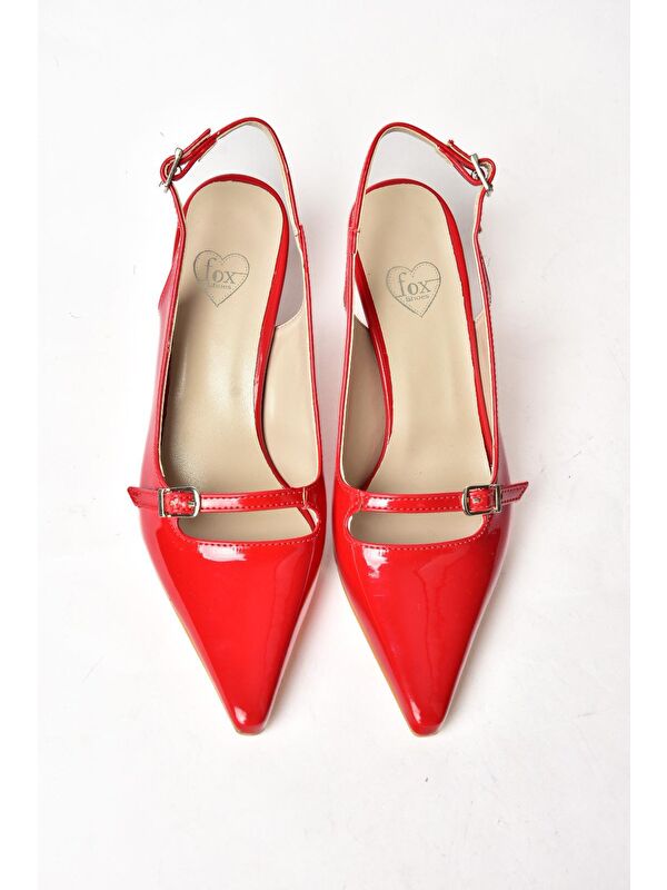 S6540722 Kırmızı Kadın Topuklu Ayakkabı - Görsel 9