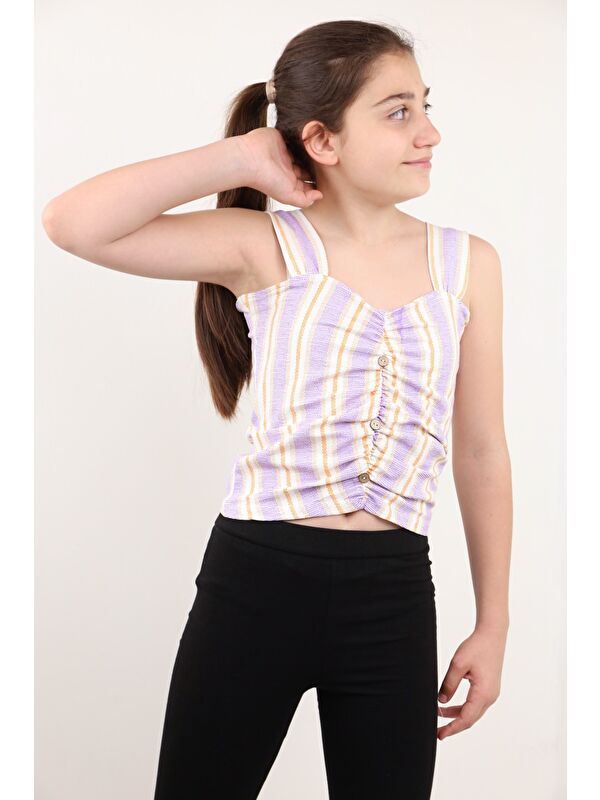 Toontoykids Kız Çocuk Renkli Çizgili Atlet