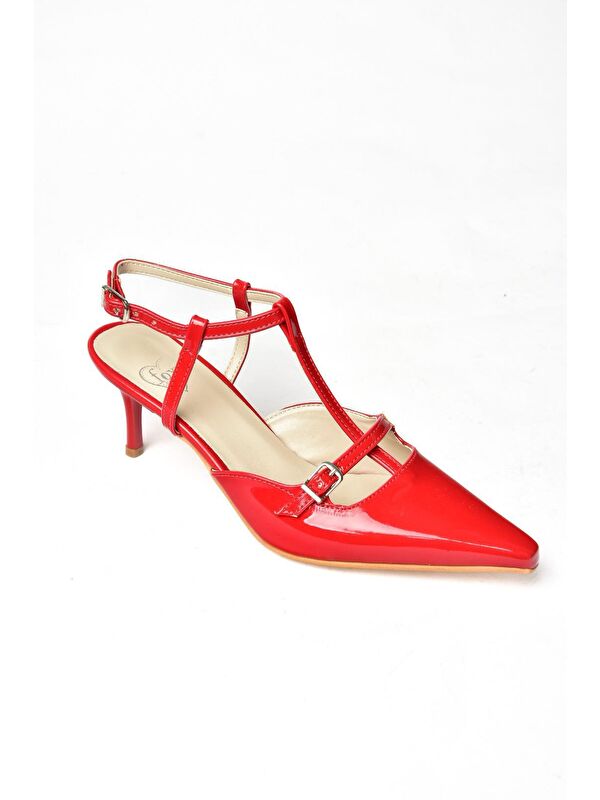 S6540712 Kırmızı Kadın Topuklu Ayakkabı - Görsel 3