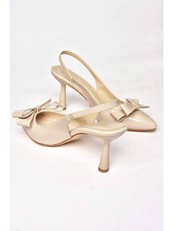 S5180819 Bej Kadın Topuklu Ayakkabı - Görsel 4