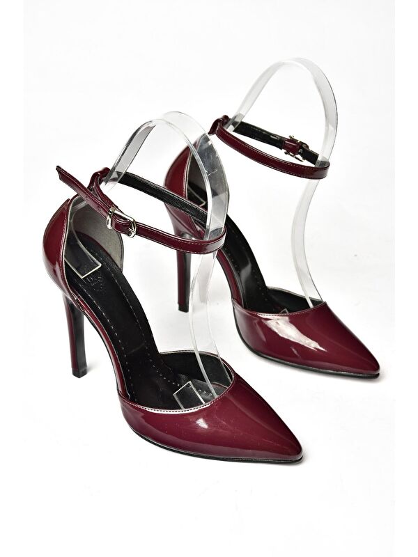 S3726647 Bordo Kadın Topuklu Ayakkabı - Görsel 3