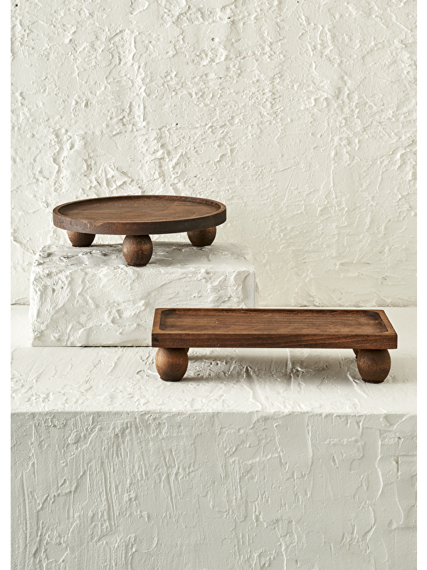 Bella Maison Wooden 2'li Ahşap Sunum Seti Naturel