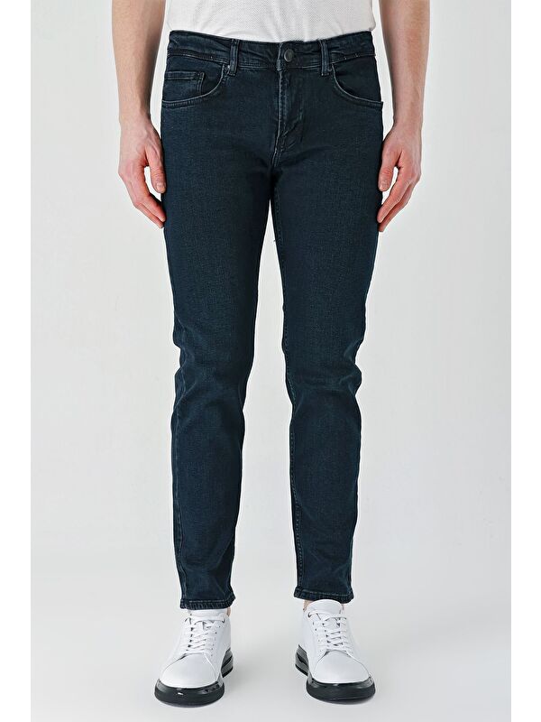İMZA Koyu Kahverengi Gabardin 5 Cepli Slim Fit Dar Kesim Casual Denim Jean Jean Pantolon 1023240150