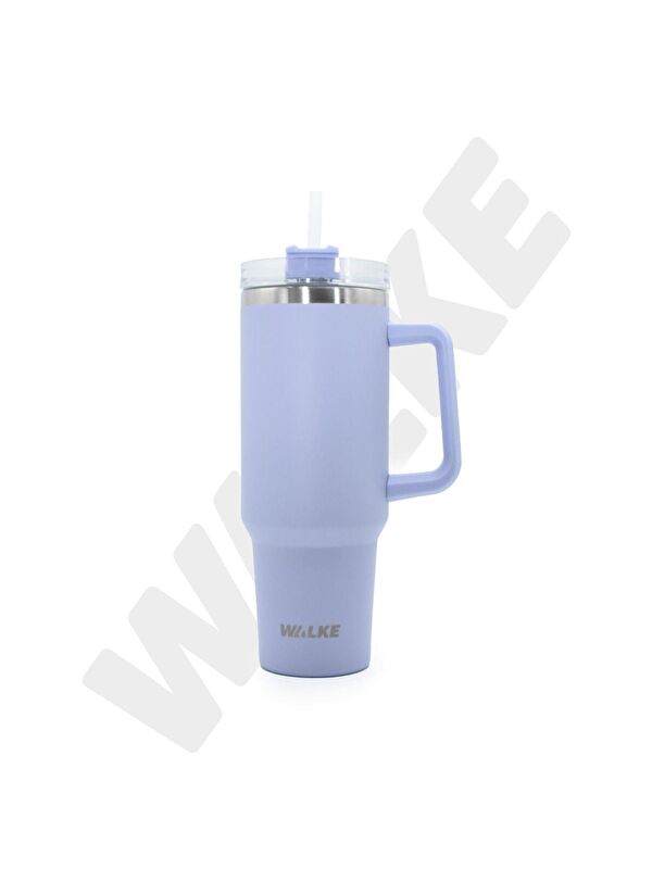 WALKE Luxury Pipetli Bardak Termos 1.2 Litre Mor