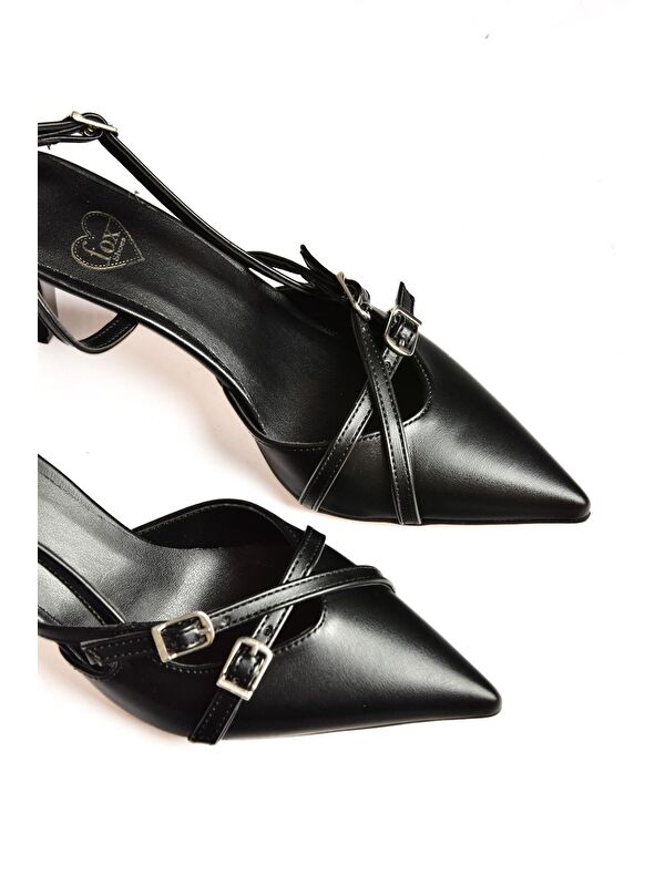 S6540719 Siyah Kadın Topuklu Ayakkabı - Görsel 5