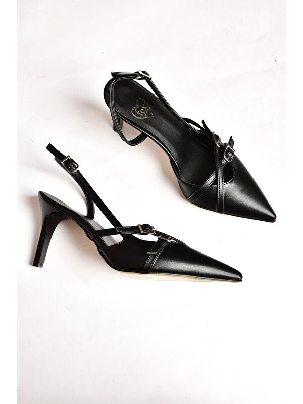 S6540719 Siyah Kadın Topuklu Ayakkabı - Görsel 4