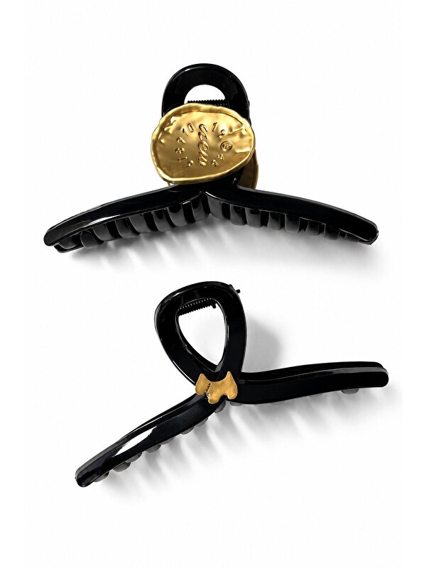 New Obsessions 2 Adet Gold Detaylı Agatha Kemik Mandal Toka