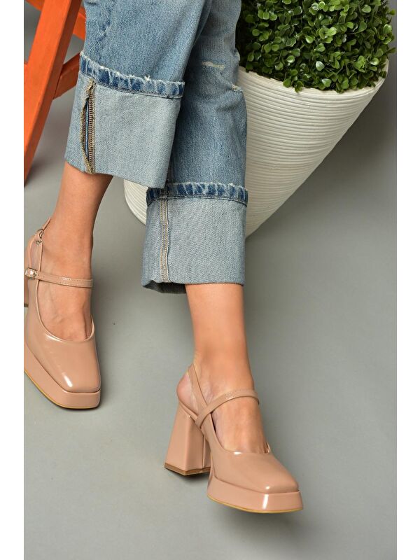 S2820309 Ten Kadın Topuklu Ayakkabı - Görsel 9