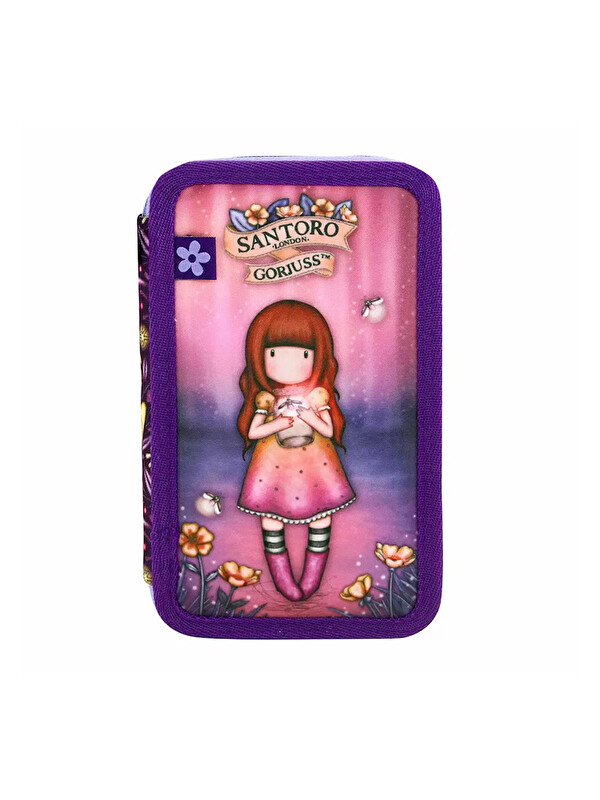 Santoro Gorjuss Firefly Dawn 3 Katlı İçi Dolu Kalem Çantası 607GJ34