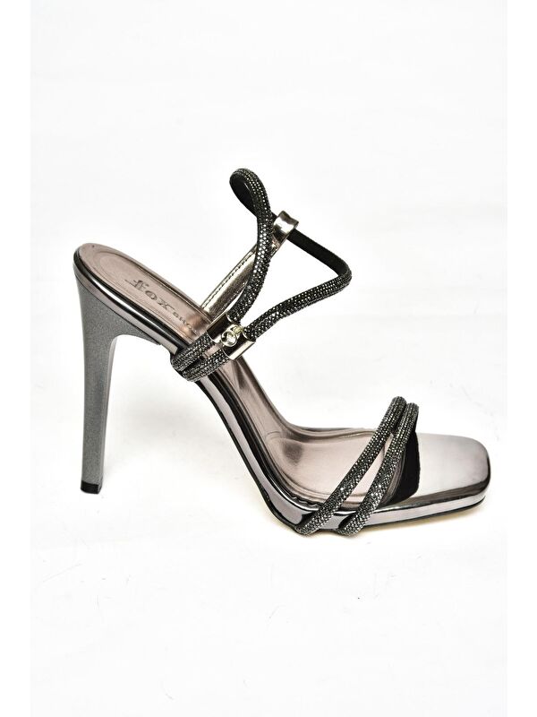 S2517760 Platin Kadın Topuklu Ayakkabı - Görsel 2
