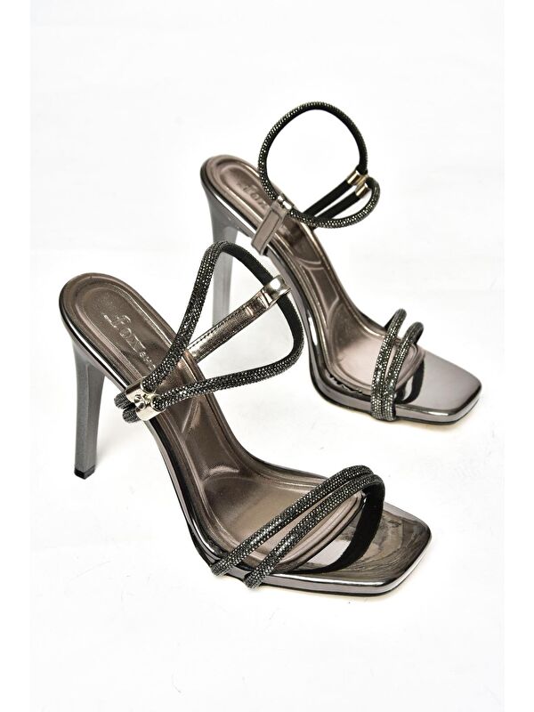 S2517760 Platin Kadın Topuklu Ayakkabı - Görsel 4