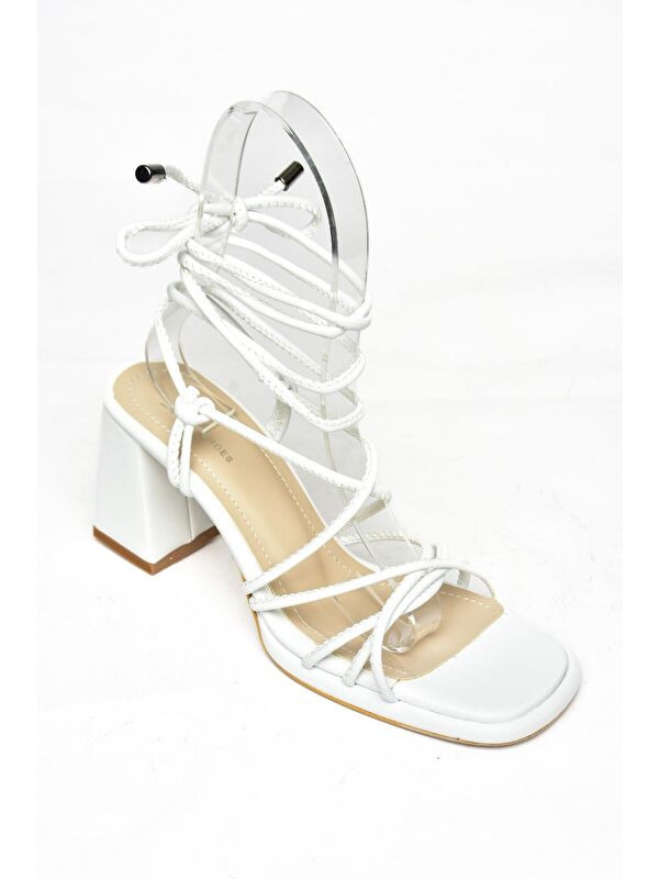 S2824705 Beyaz Kadın Topuklu Ayakkabı - Görsel 2