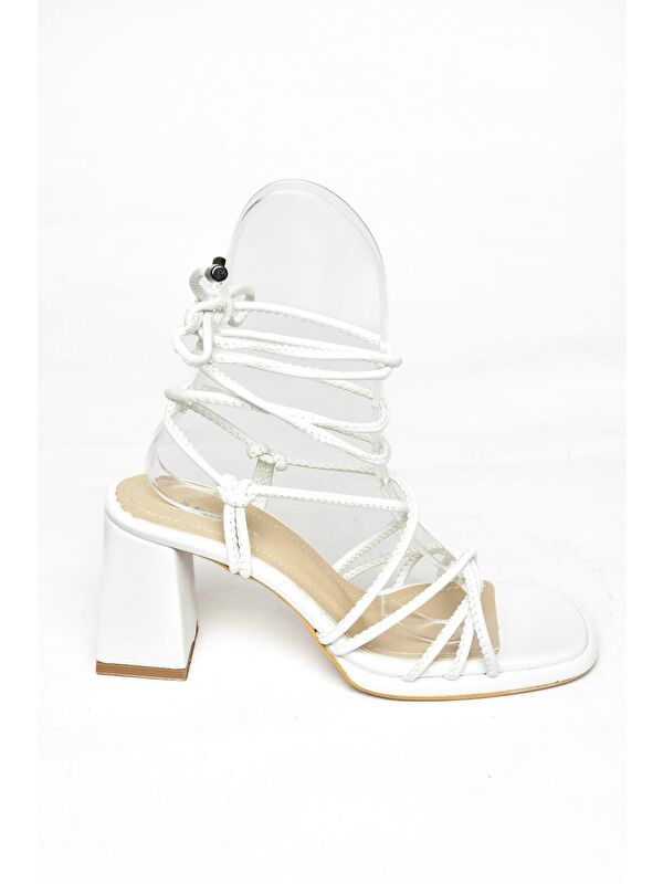 S2824705 Beyaz Kadın Topuklu Ayakkabı - Görsel 3