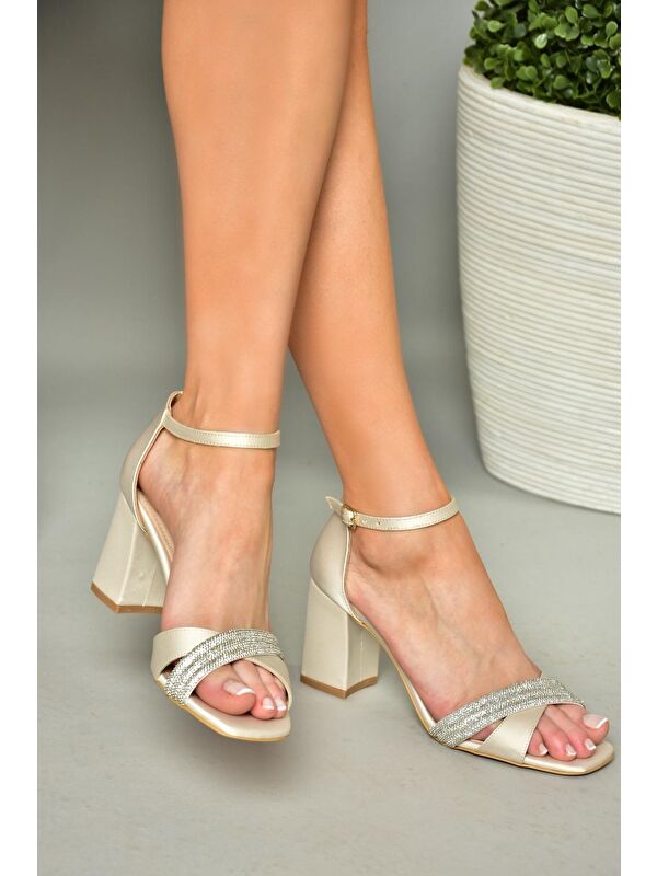 P8200067 Ten Kadın Topuklu Ayakkabı - Görsel 5