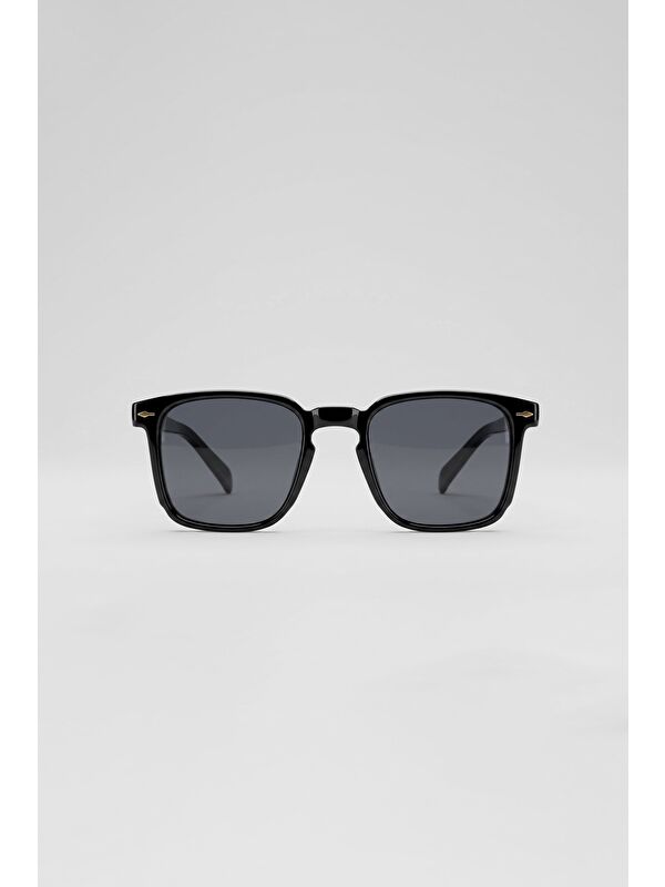 Abluka Online Unisex Kare Tasarım Kemik Çerçeve Güneş Gözlüğü Siyah