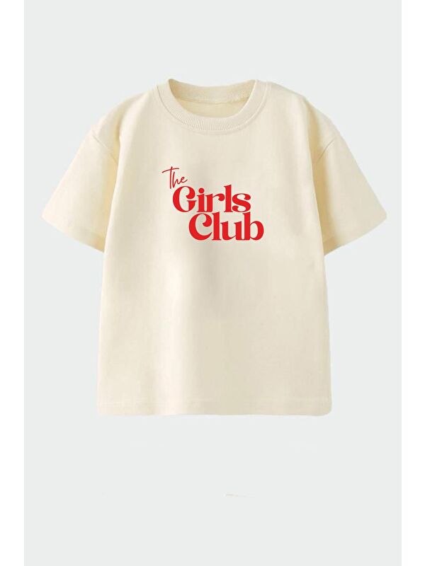 Monila Kız Çocuk Bisiklet Yaka Baskılı Tshirt