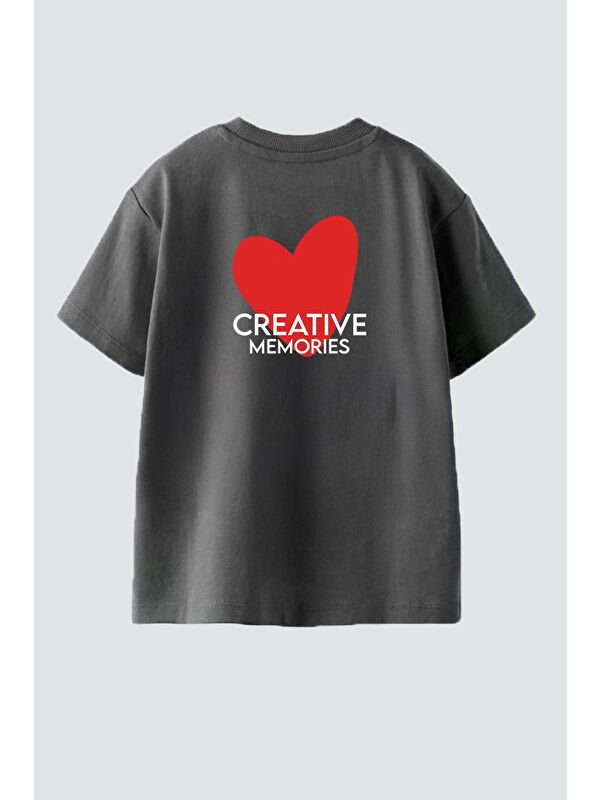 Monila Kız Çocuk Bisiklet Yaka Sırtı Baskılı Tshirt