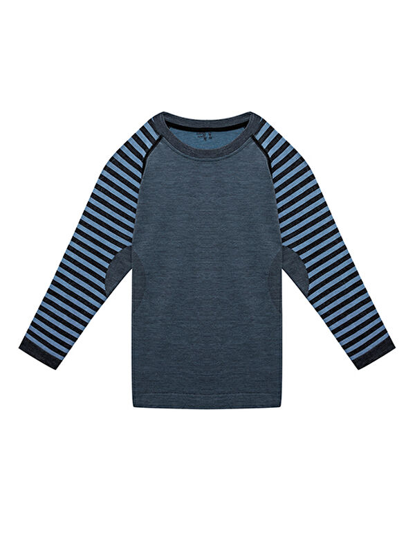 THERMOFORM Ultimate Merıno Çocuk Seamless Termal Sweatshirt MAVİ