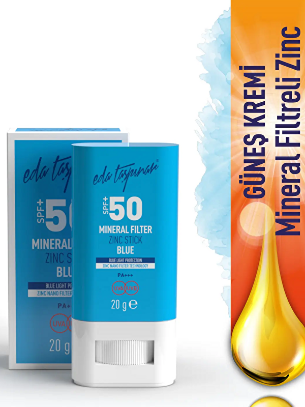 Eda Taşpınar SPF 50+ Mineral Filtreli Mavi Zinc Stick (EGY0030)