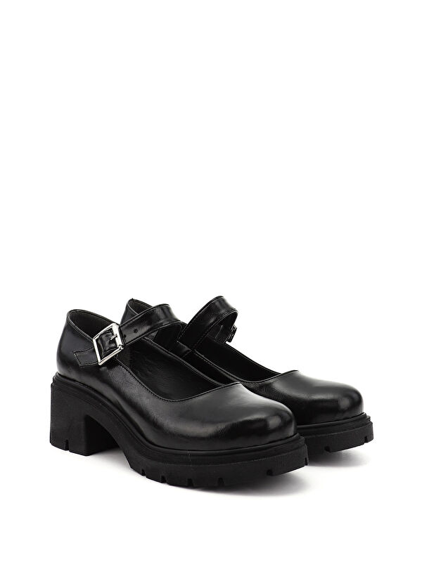 Gonderi(r) Bej Gonderi(r) Kalin Kadın Topuklu Ayakkabı