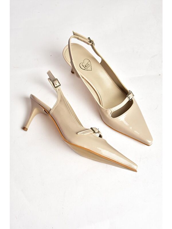 S6540722 Bej Kadın Topuklu Ayakkabı - Görsel 5