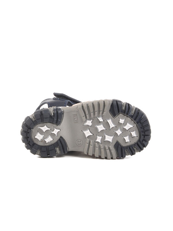 Lacivert Kırmızı Cırtlı Hafif Unisex Çocuk Sandalet 173101 B - Görsel 6