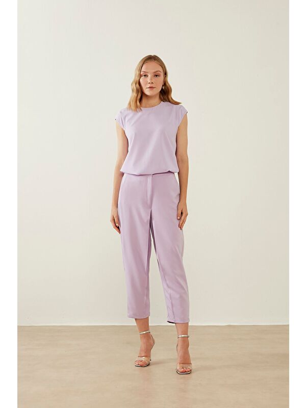 Mizalle Double Klasik Lila Pantolon