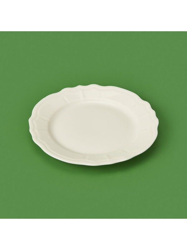 Tulu Porselen Tiffany Tatlı Tabağı - Krem - 19 cm