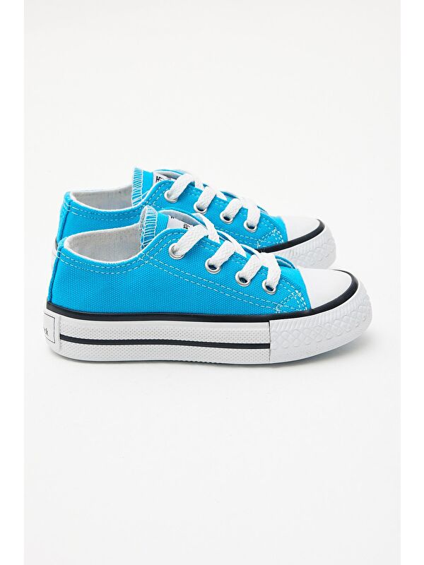 Çocuk Unisex Bebe Mavisi Rahat Kalıp Bağcıklı Sneaker - Görsel 3