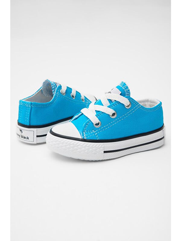 Çocuk Unisex Bebe Mavisi Rahat Kalıp Bağcıklı Sneaker - Görsel 4
