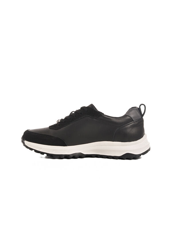 Siyah Hakiki Deri Erkek Casual Ayakkabı Ciksa M - Görsel 3