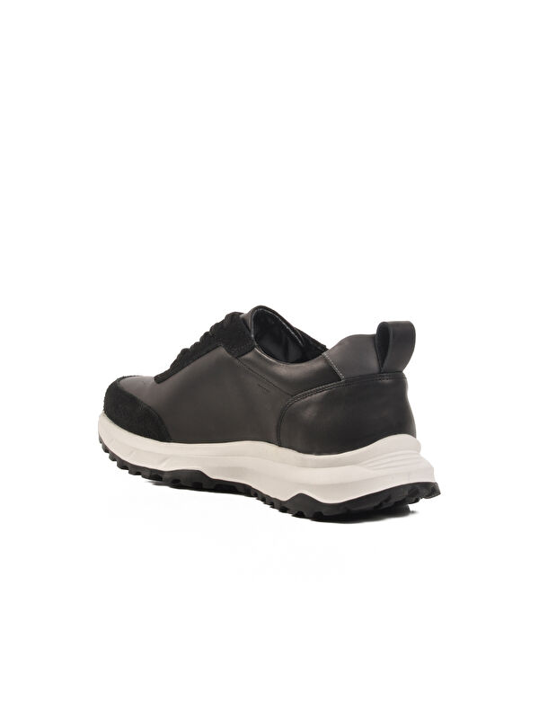 Siyah Hakiki Deri Erkek Casual Ayakkabı Ciksa M - Görsel 5