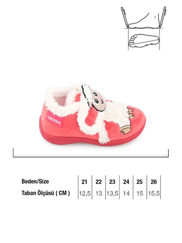 Bebe Kız Çocuk Kışlık Cırtlı Ayarlanabilir Günlük Kreş Panduf Ayakkabı - Görsel 3