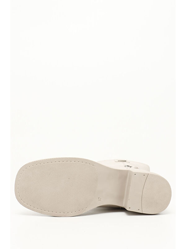 TEN Küt Burun Topuklu Kadın Biker Bot 32501 - Görsel 5