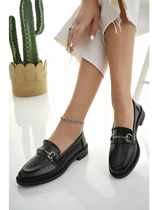 SUSSİE Metal Tokalı Kadın Loafer Günlük Ayakkabı - Görsel 6