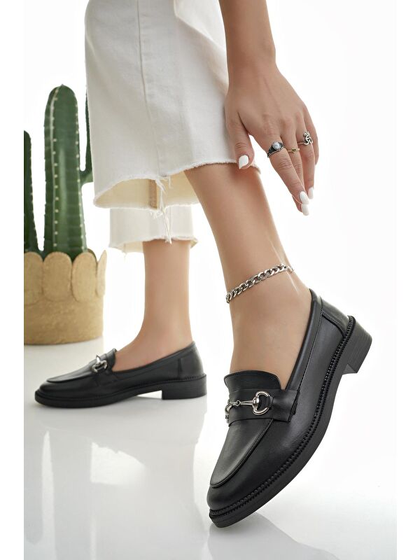 SUSSİE Metal Tokalı Kadın Loafer Günlük Ayakkabı - Görsel 7