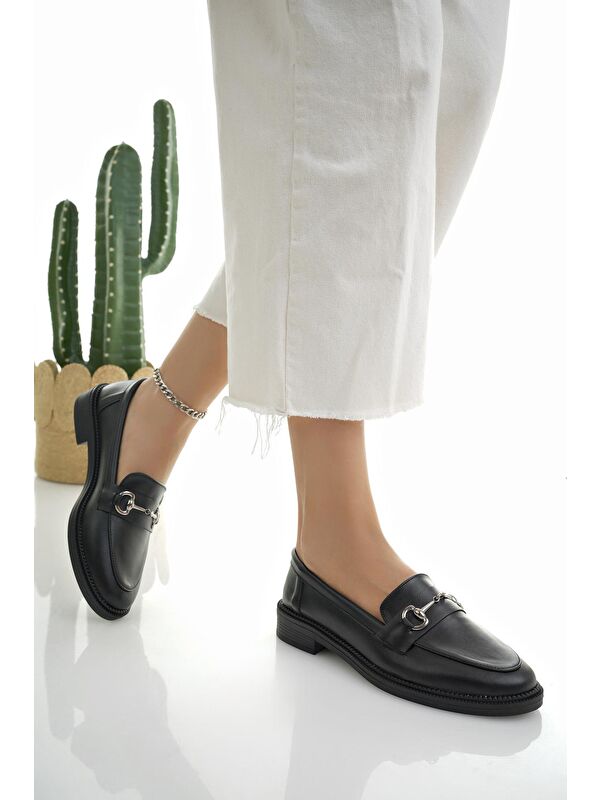 SUSSİE Metal Tokalı Kadın Loafer Günlük Ayakkabı - Görsel 8