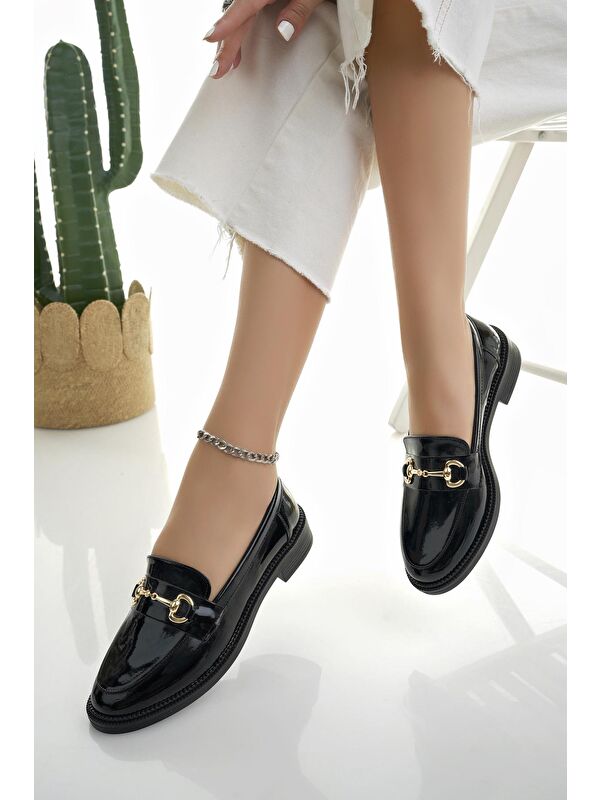 SUSSİE Metal Tokalı Kadın Loafer Günlük Ayakkabı - Görsel 7