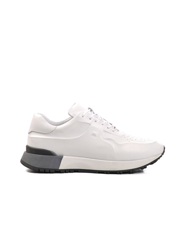 Beyaz Hakiki Deri Erkek Casual Ayakkabı Premium 492 M - Görsel 2