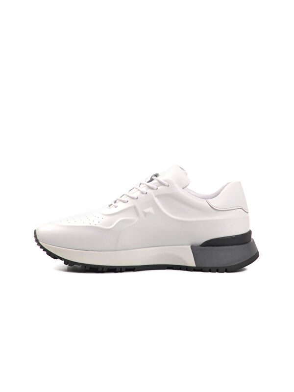 Beyaz Hakiki Deri Erkek Casual Ayakkabı Premium 492 M - Görsel 3