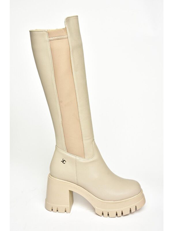 T9733900 Bej Kadın Çizme - Görsel 5
