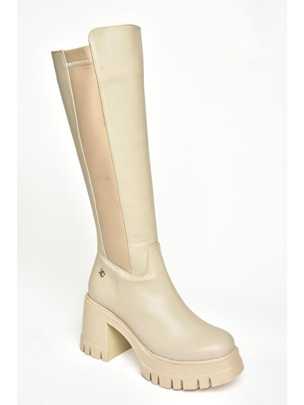 T9733900 Bej Kadın Çizme - Görsel 6