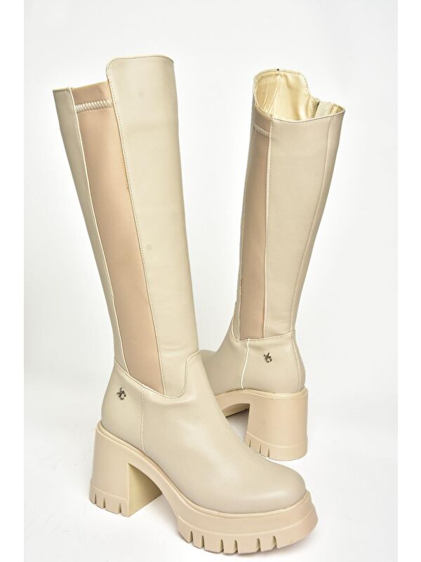 T9733900 Bej Kadın Çizme - Görsel 7