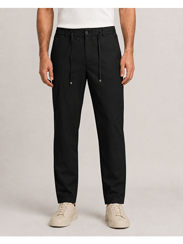 Danger Erkek Beli Lastikli Comfort Fit Pantolon Siyah 0170DDNGR