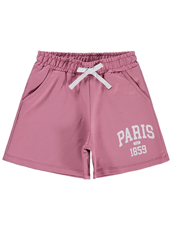 Civil Girls Paris Baskılı 2-5 Yaş Şort - Pembe