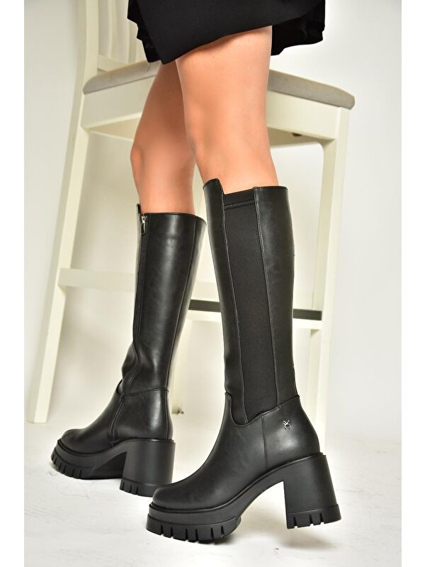 T9733900 Siyah Kadın Çizme - Görsel 4
